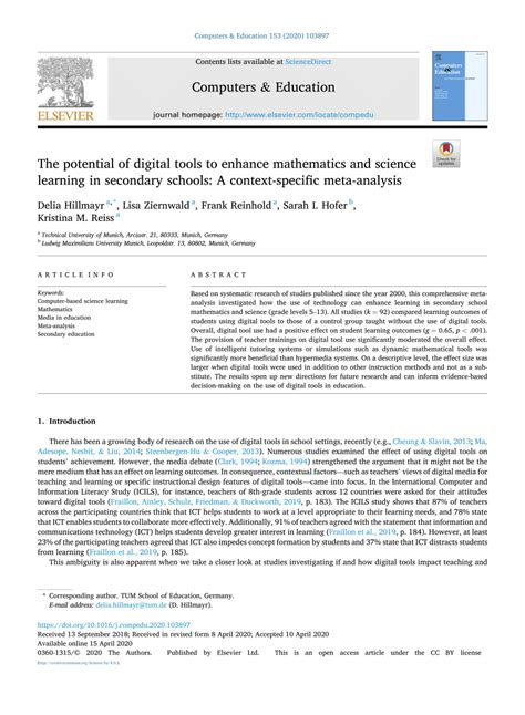 The potential of digital tools to enhance mathematics and science 